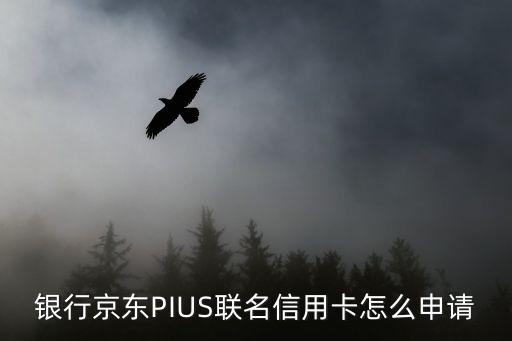 银行京东PIUS联名信用卡怎么申请