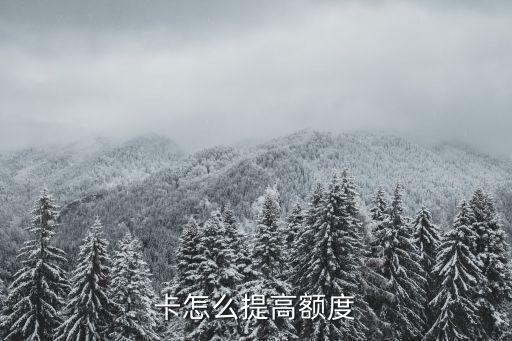 怎么提高信用卡额度比较高,如何使用信用卡提高限额?