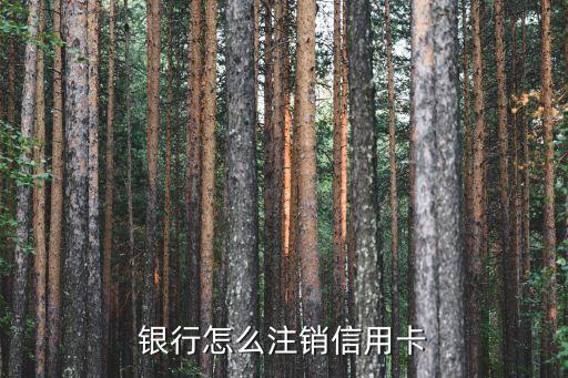 银行怎么注销信用卡