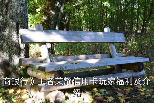 商银行》王者荣耀信用卡玩家福利及介绍