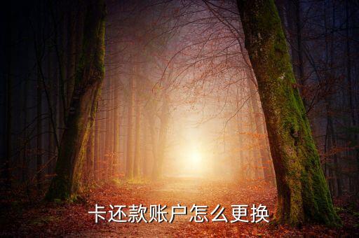 卡还款账户怎么更换