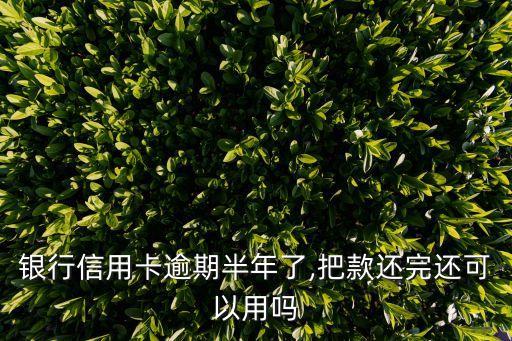 银行信用卡逾期半年了,把款还完还可以用吗