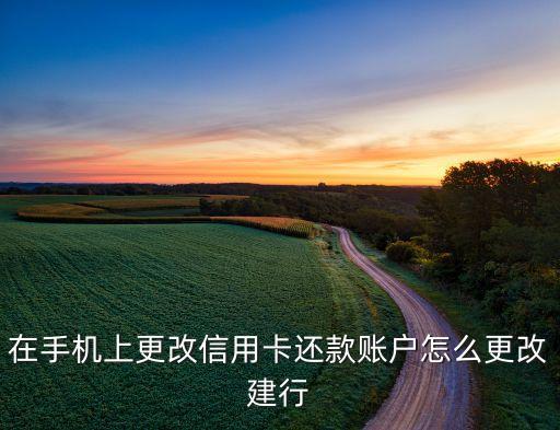 在手机上更改信用卡还款账户怎么更改建行