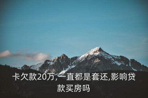 卡欠款20万,一直都是套还,影响贷款买房吗