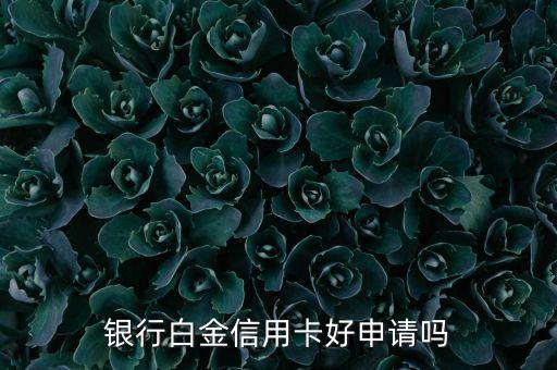 银行白金信用卡好申请吗