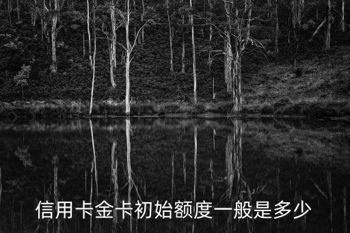 信用卡金卡初始额度一般是多少