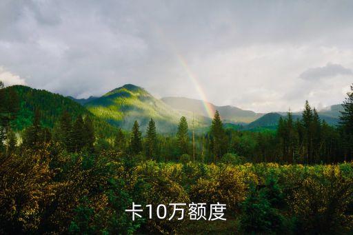 卡10万额度