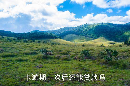 信用卡逾期过一次贷款,有一次信用卡逾期