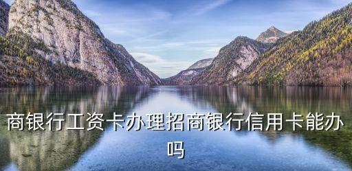 商银行工资卡办理招商银行信用卡能办吗