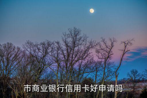 市商业银行信用卡好申请吗