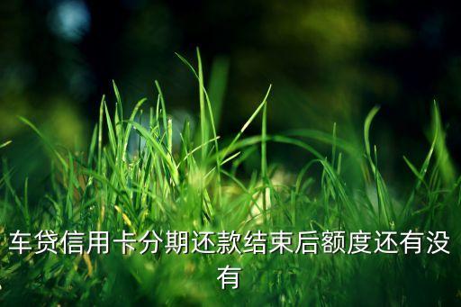 车贷分期还款信用卡额度,建行的车贷分期信用卡如何还款?