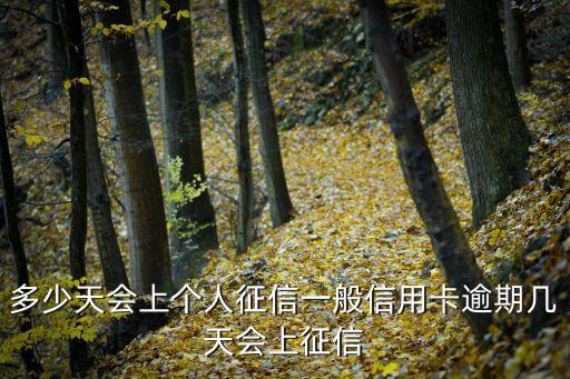 多少天会上个人征信一般信用卡逾期几天会上征信